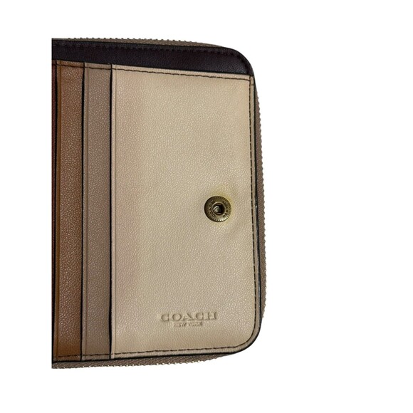 Coach Small Zip & Snap Wallet In Colorblock Multicolor - Picture 7 of 8